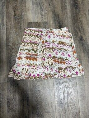 Shyanne Western Ruffle Mini Skirt M Southwestern Boho
